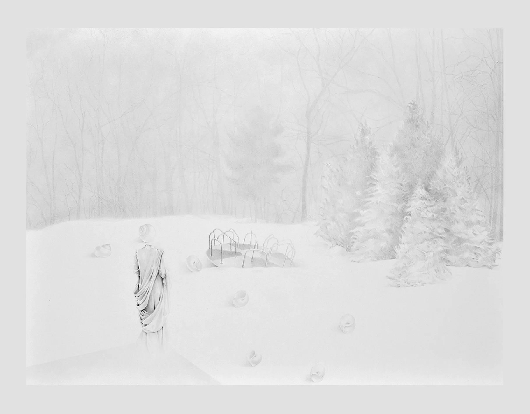 Abandoned, 30”X22”, Graphite on Paper, 2018