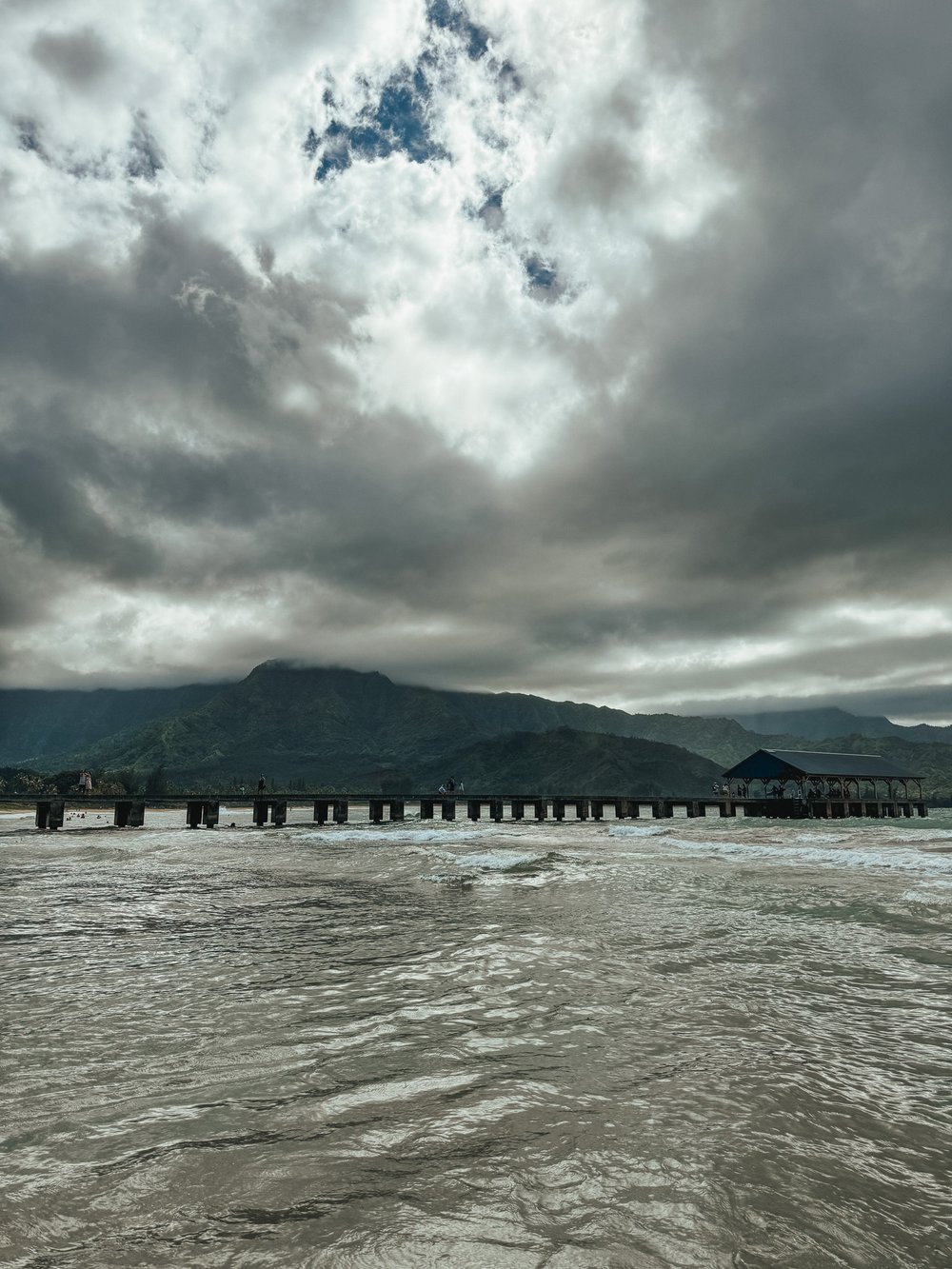  View of the entire  Hanalei Pier  