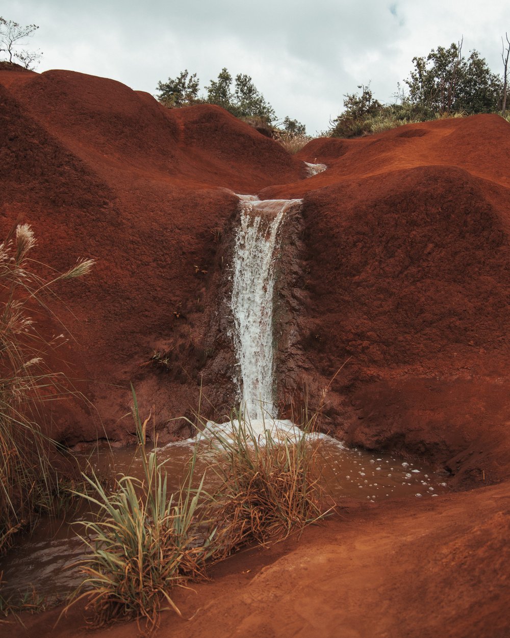  Red dirt waterfall  is a cool pit stop on your way to Waimea Canyon 