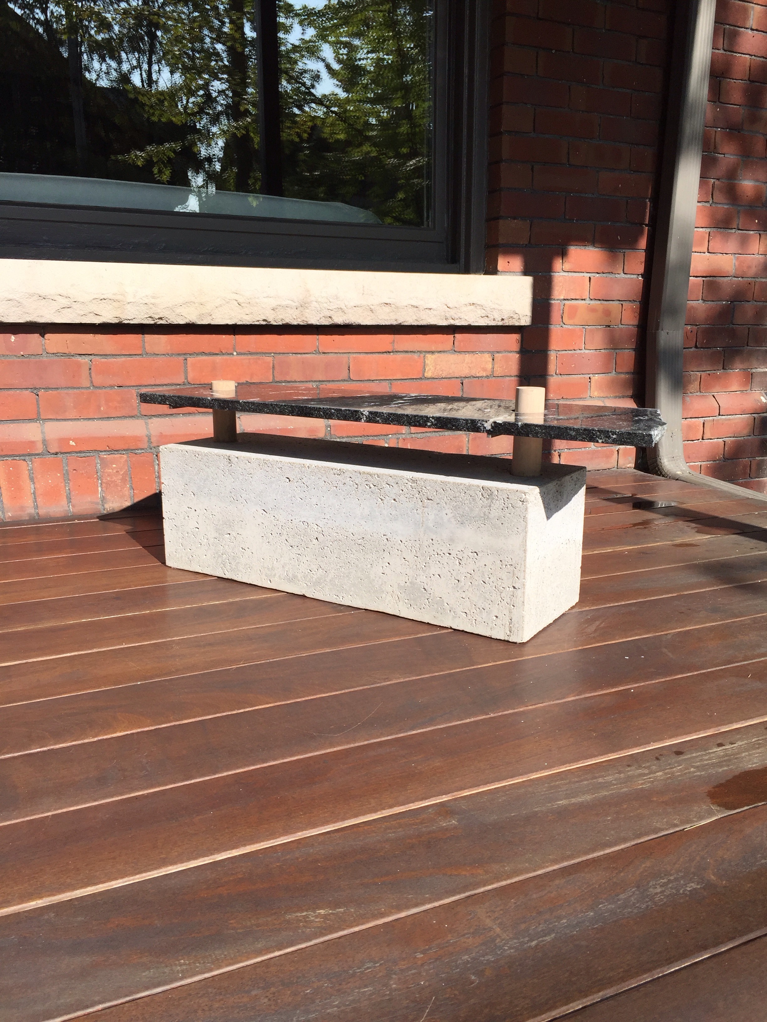 Concrete bench - outdoor furniture