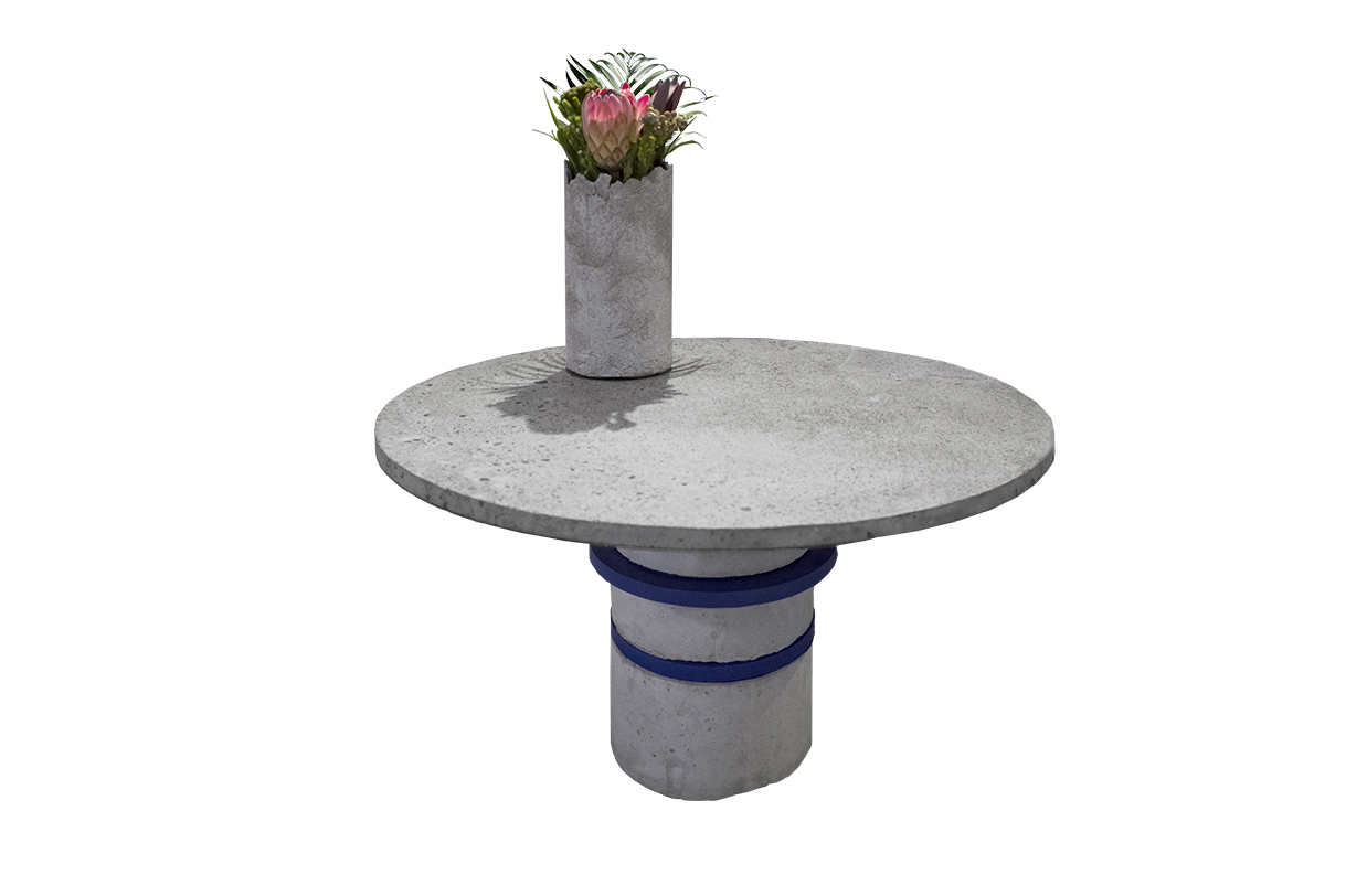 FULO concrete vase on coffee table