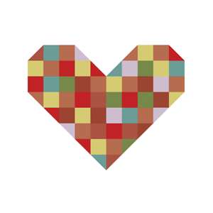 Pixelated Patchwork Love