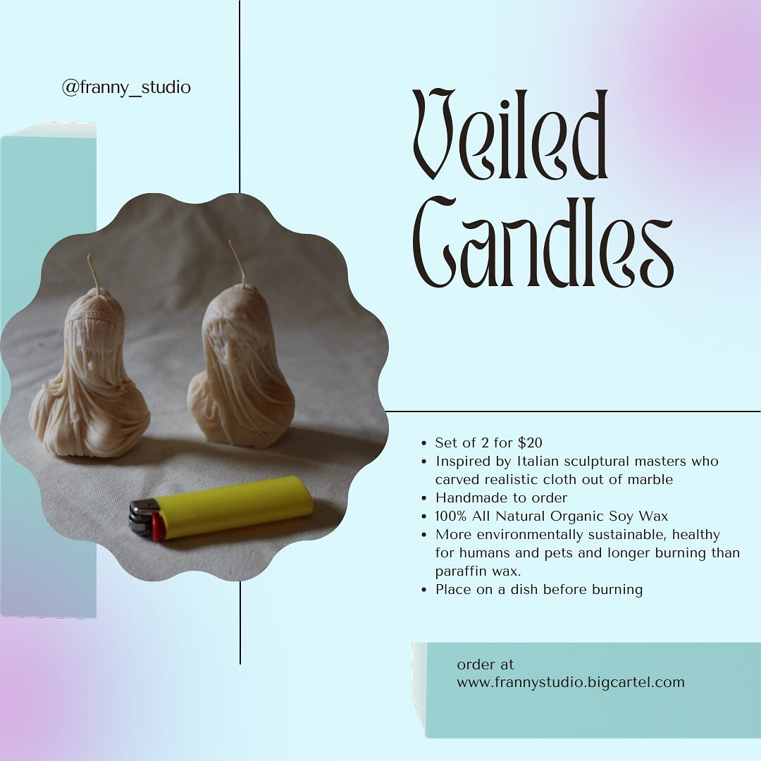 New product alertttt 

#candles #handmade #sculpture #soywax #italianart #veiled #artisanmade #candle #organic #artistmade #strazza #veiledwoman #veiledvirgin #smallbusiness #art #artbyawoman #femaleartist #design #homegoods #contemporarydesign #inte