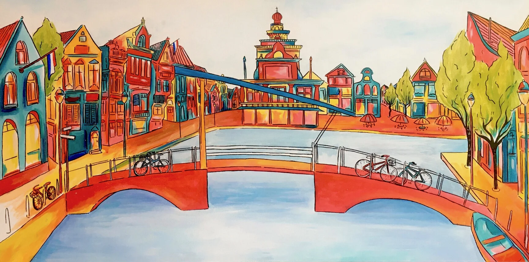 Alkmaar 218 x 36”, Acrylic on Canvas, SOLDIn Private Collection