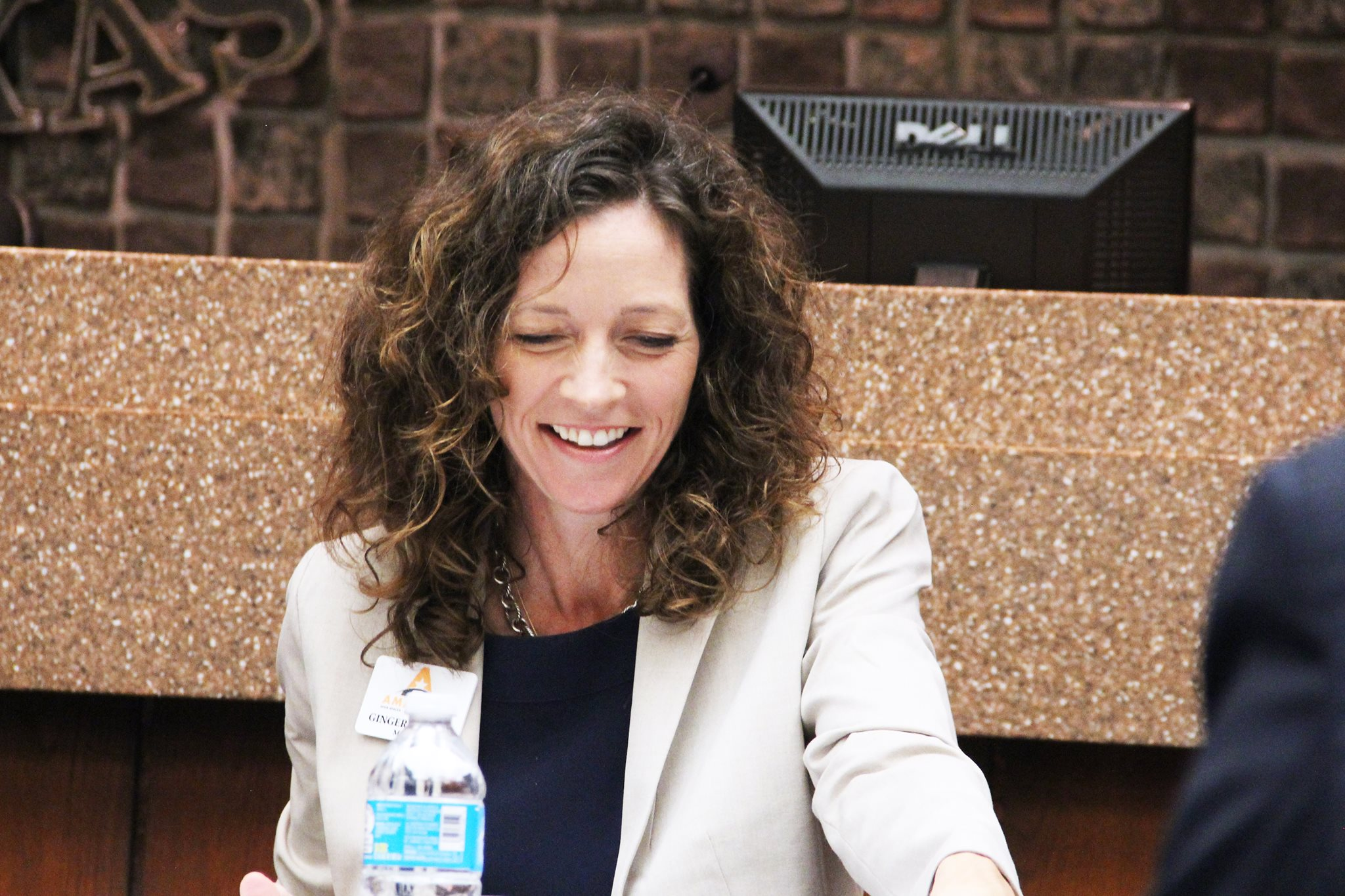 Nelson during a City Council meeting Photo by Nelson Campaign
