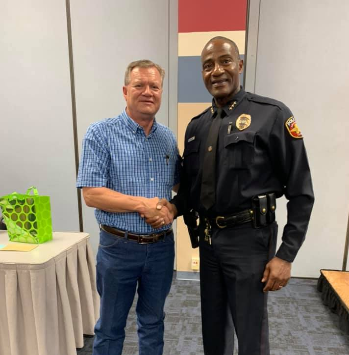 Boatler (LEFT) with Chief Ed Drain (RIGHT) Photo by APD