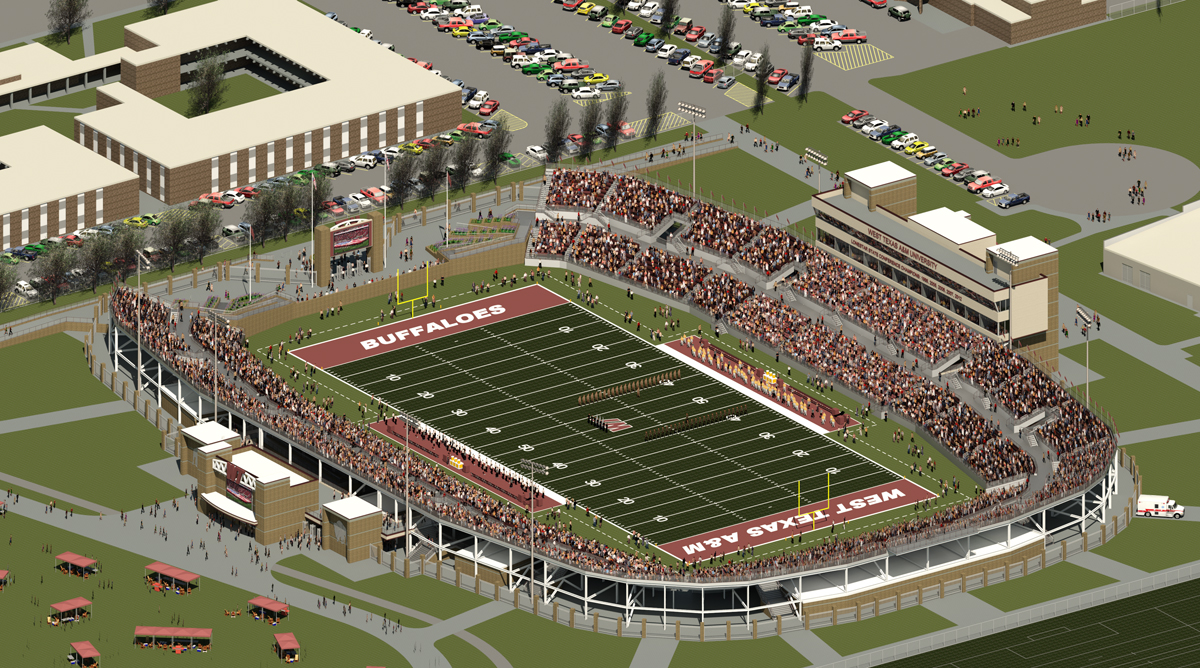 Artist rendering of WTAMU Stadium/Photo by WTAMU