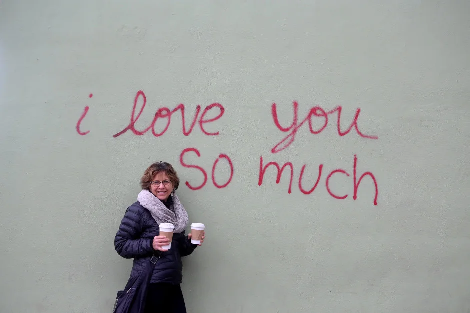 We need more graffiti like this – shocked by the cold at Jo’s Coffee in Austin, Texas.
