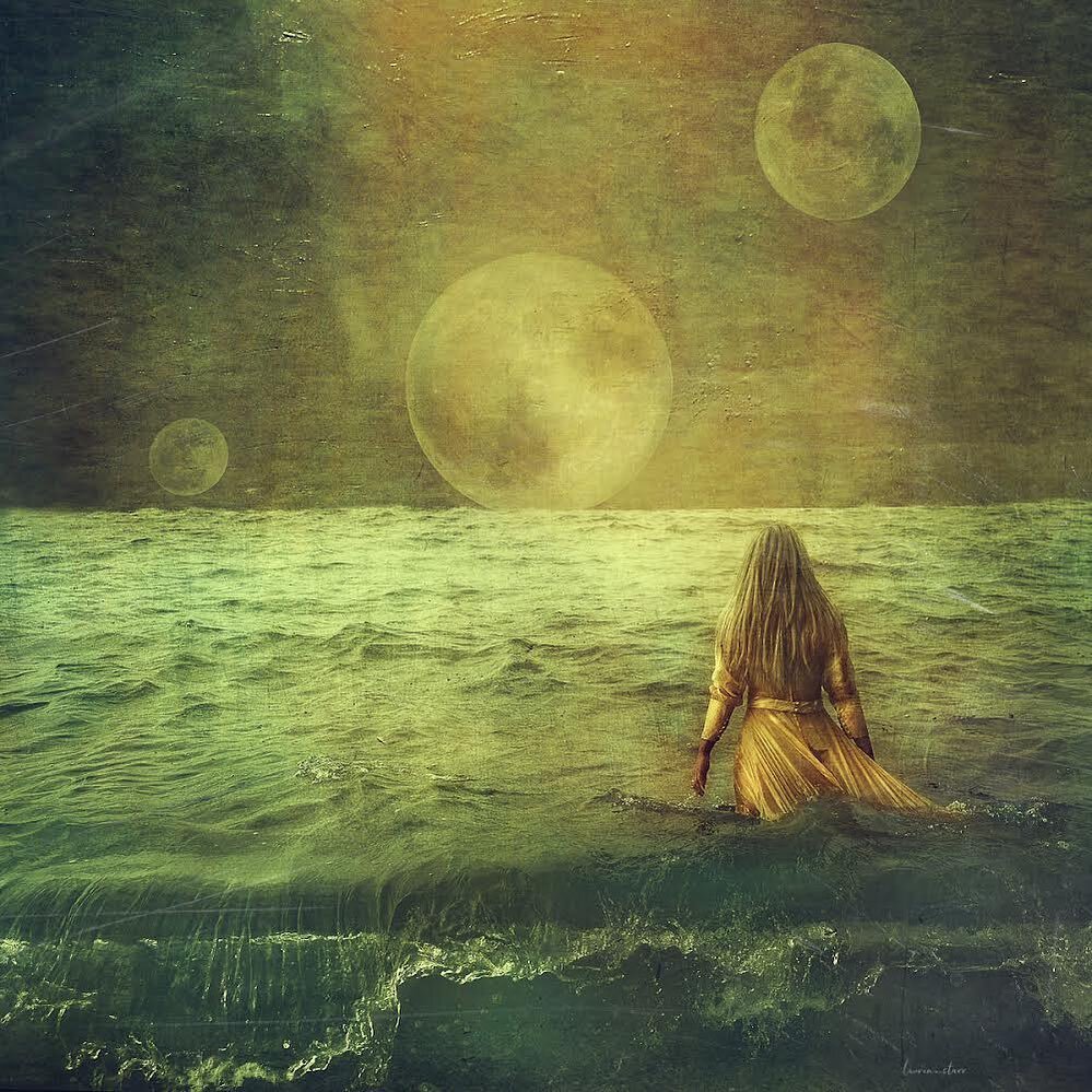 &lsquo;Night Swimming&rsquo;
She stepped into the cool night water, prepared to lose herself and find herself all at once. To just keep walking and disappear over the edge into a new world, or into nothingness. Either way, she was ready to surrender 