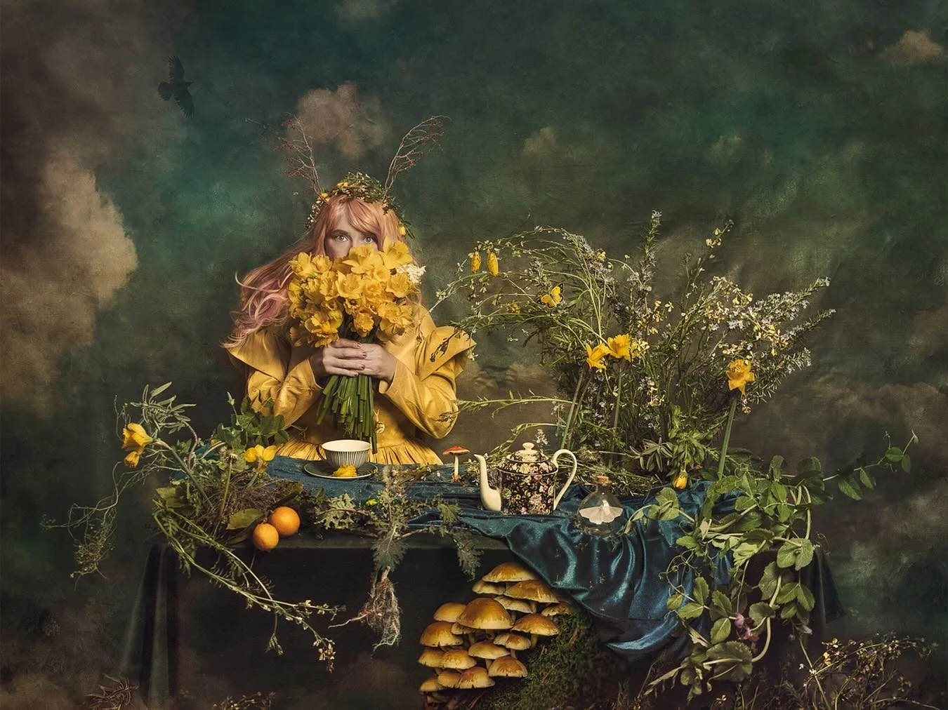 &ldquo;The Botanist&rdquo;
An ode to the gardener, cottage witch and naturalist that lives inside many of us. She sits with the bounty harvested from her garden and the nearby forest. Ready to make remedies, spells, or perhaps just a really nice sala
