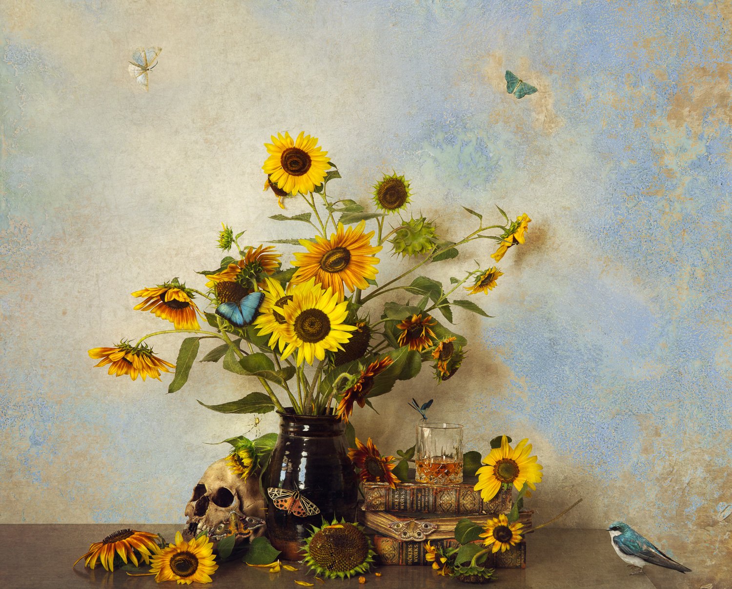 lauren-starr-bluebird-stilllife-vanitas-memento-mori-sunflowers.jpg