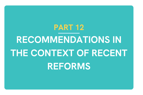 PART 12 - RECOMMENDATIONS