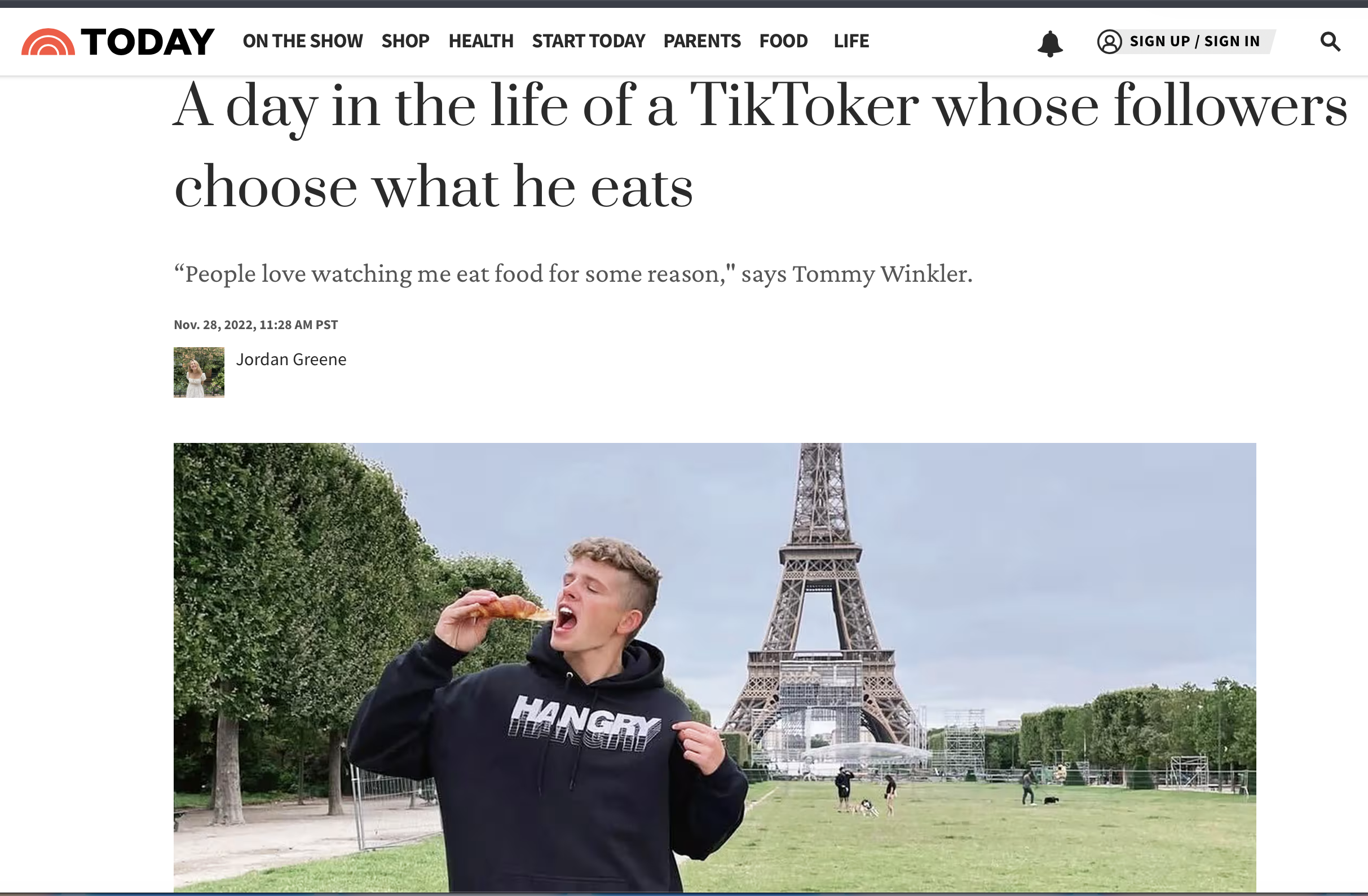 Tommy Winkler for TODAY