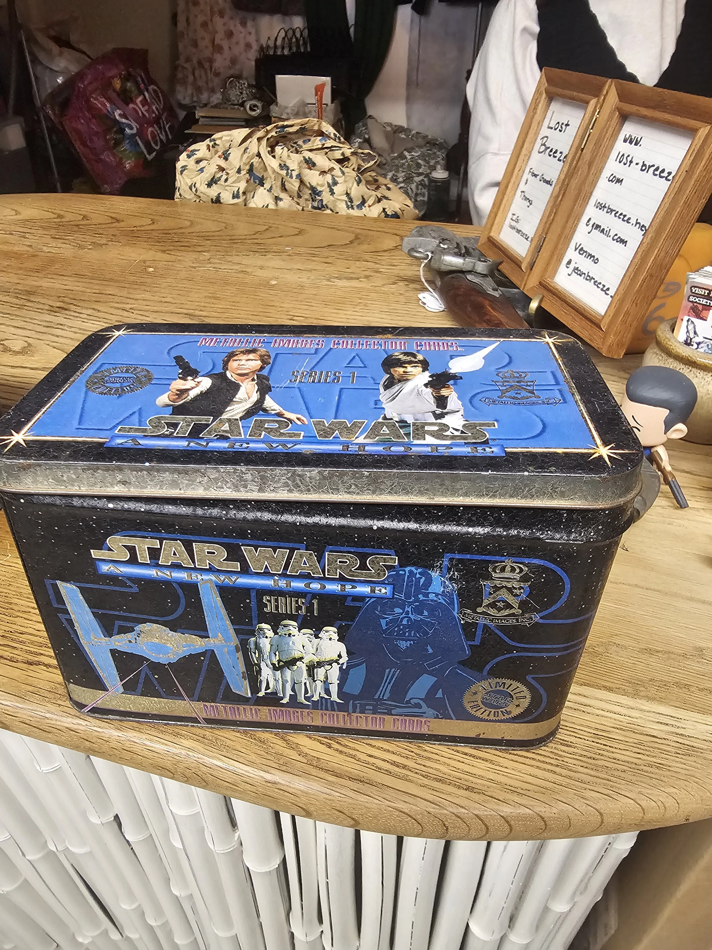Star Wars Metal Cards and collectors tin from METALLIC IMPRESSIONS (1994)