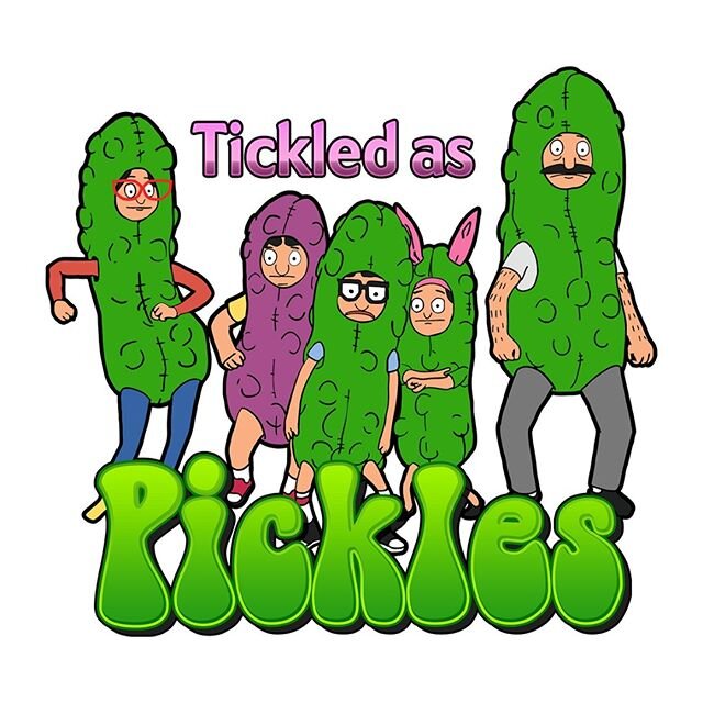 #New #bobsburgers #shirt #design I did for #teepublic.com . &quot;#tickled as #pickles&quot;. Artistic Inspiration has thus far eluded me during the #quar, but I finally felt like doing a new one. #art #digitalartist #bobsburgers #2dartist #2ddesign