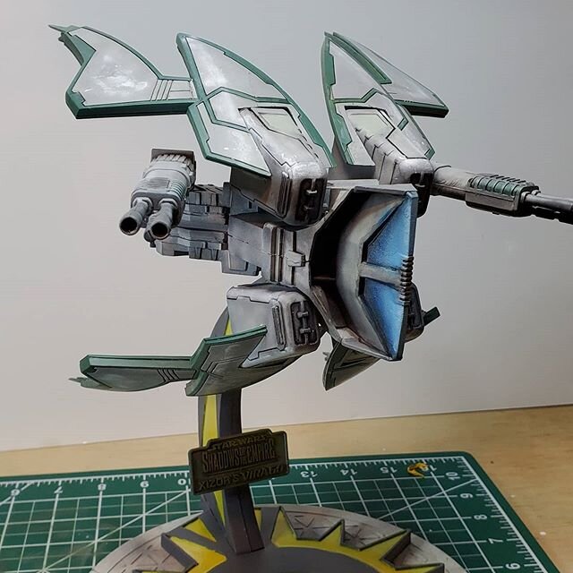 My first #airbrush #scale #model! &quot;The Virago&quot;, Prince Xizors #starship from #SOTE. (All Star wars fans will understand). Do i like it? Hell no! Is it a good paint job? Fuck no....but did i learn a lot from it....? You better believe it....