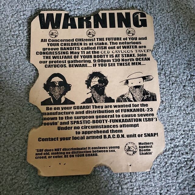 An oldie but goody....cleaning out storage at my parents house and came across this old ass #poster i did for #Fishoutofwater ...many many years ago. #cantstopthefunk #DRL #SLOLIFe #rophunkraehop #fow