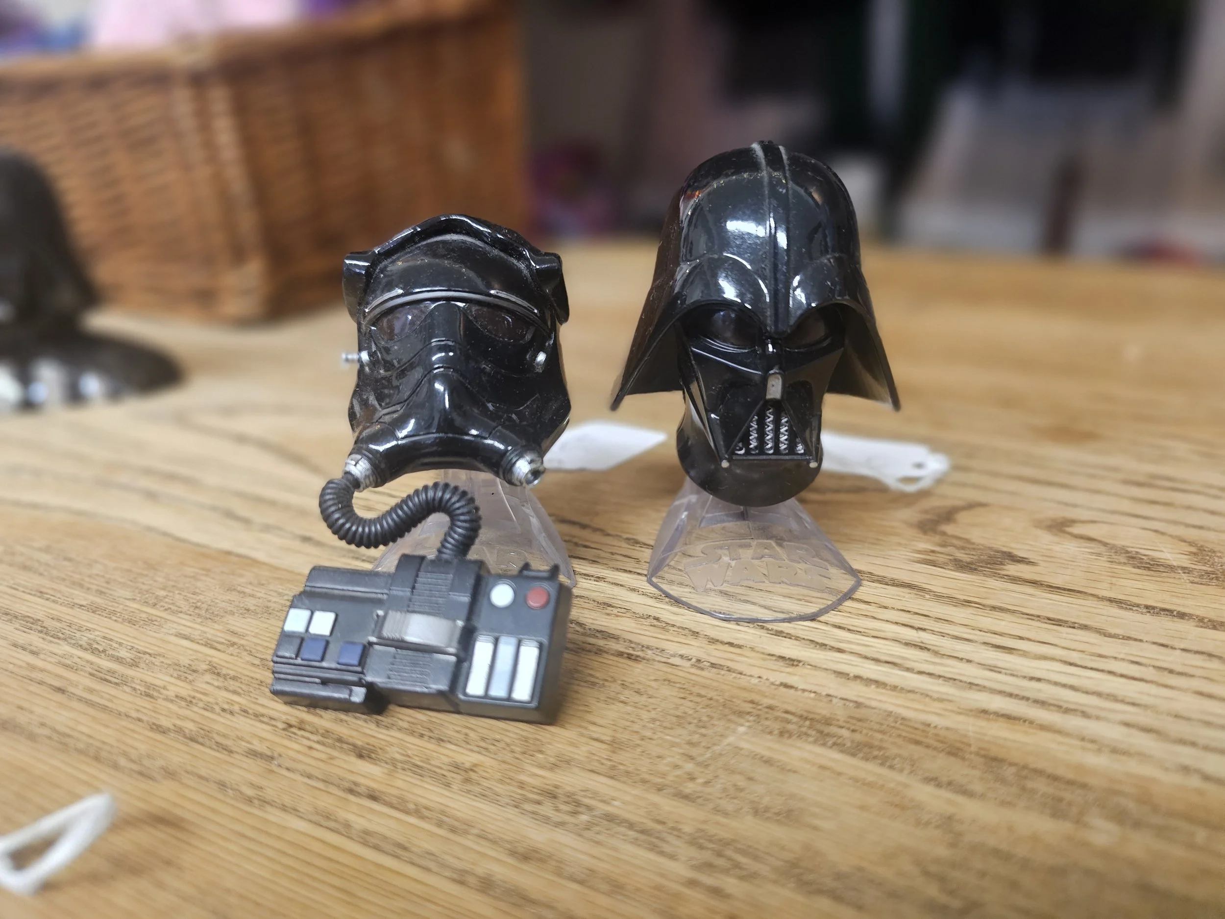 First Order TIE Fighter Pilot and Darth Vader Die Cast Helmets by HASBRO
