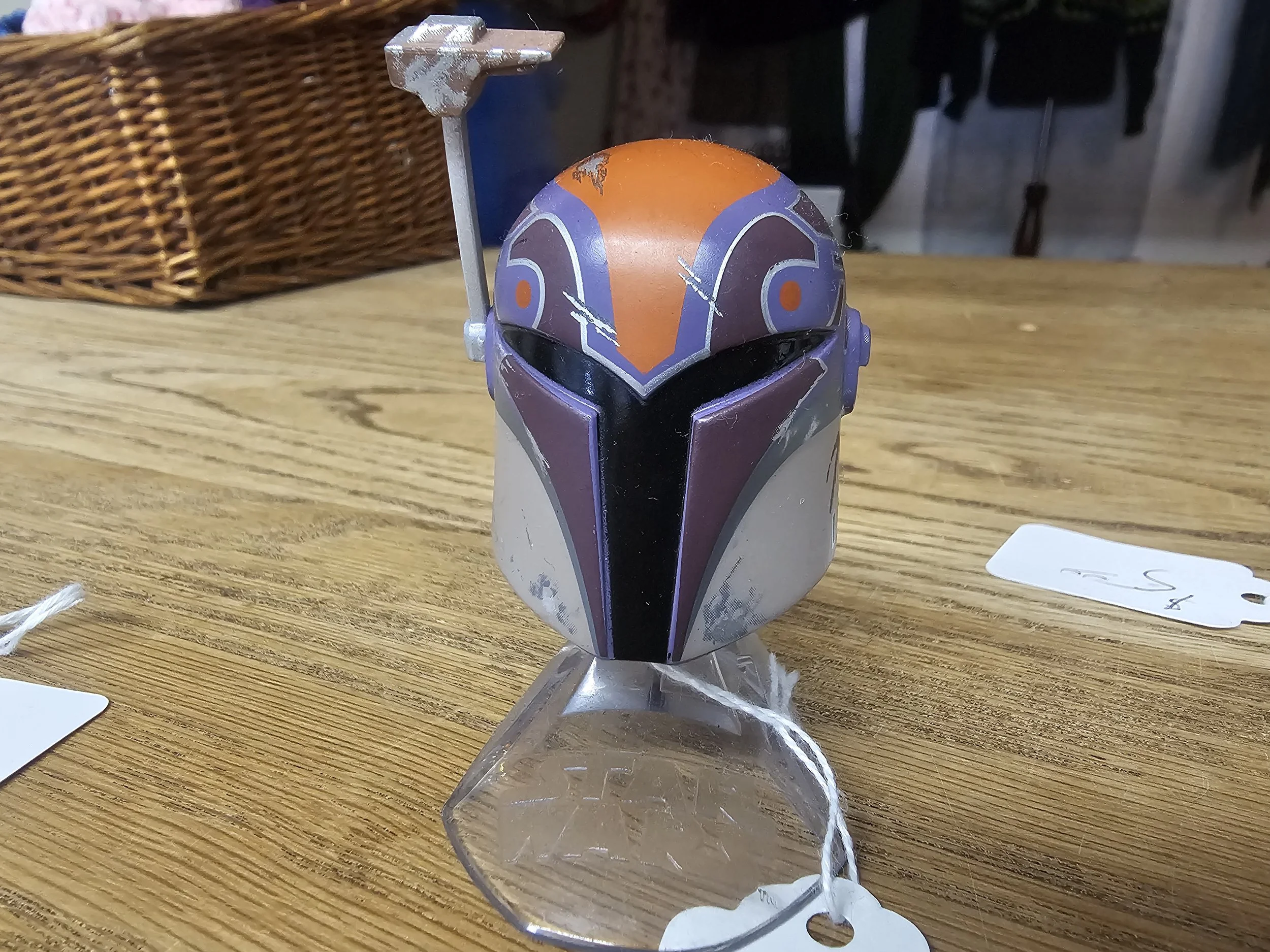 Sabine Wren's die cast Helmet from Star Wars: Rebels and Star Wars Asoka