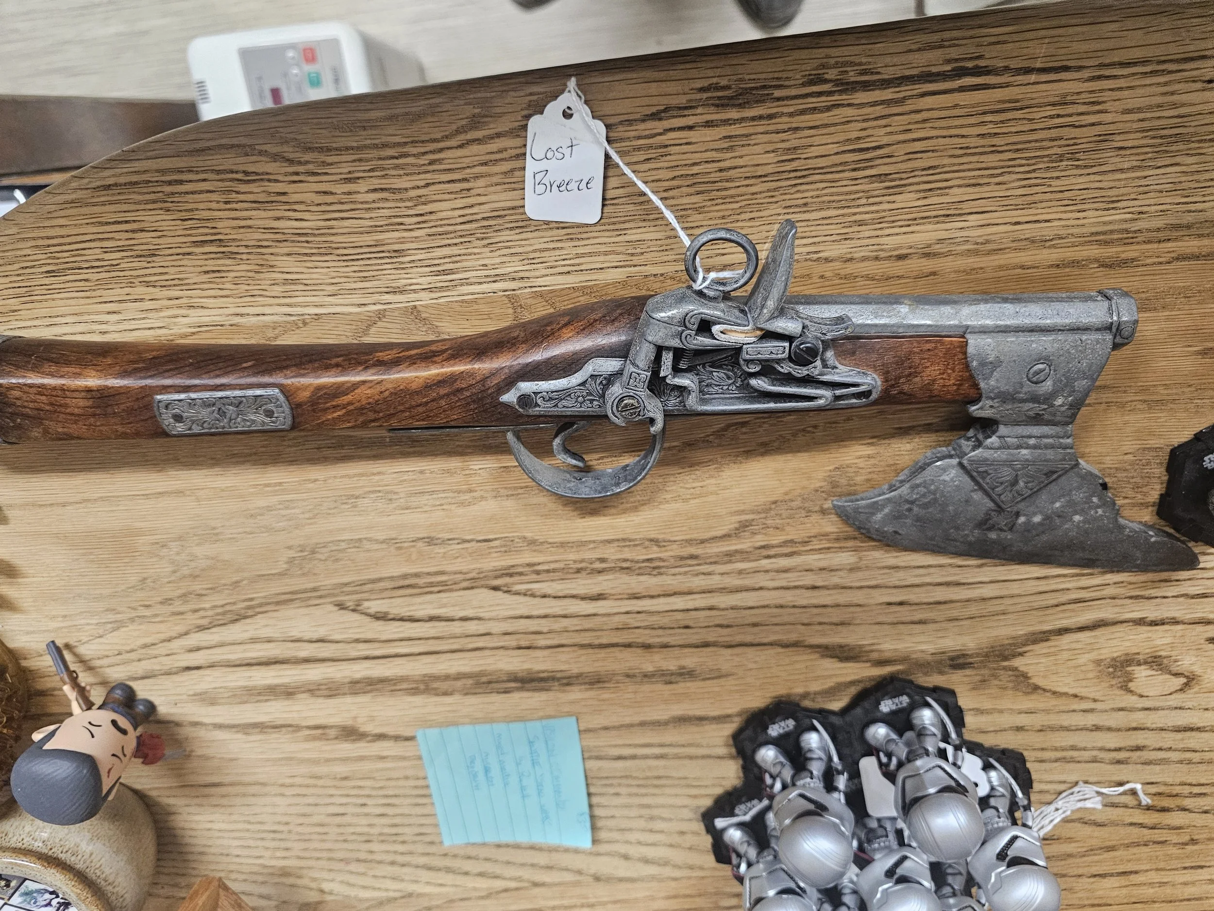 This is a replica of a pirate weapon for boarding ships
