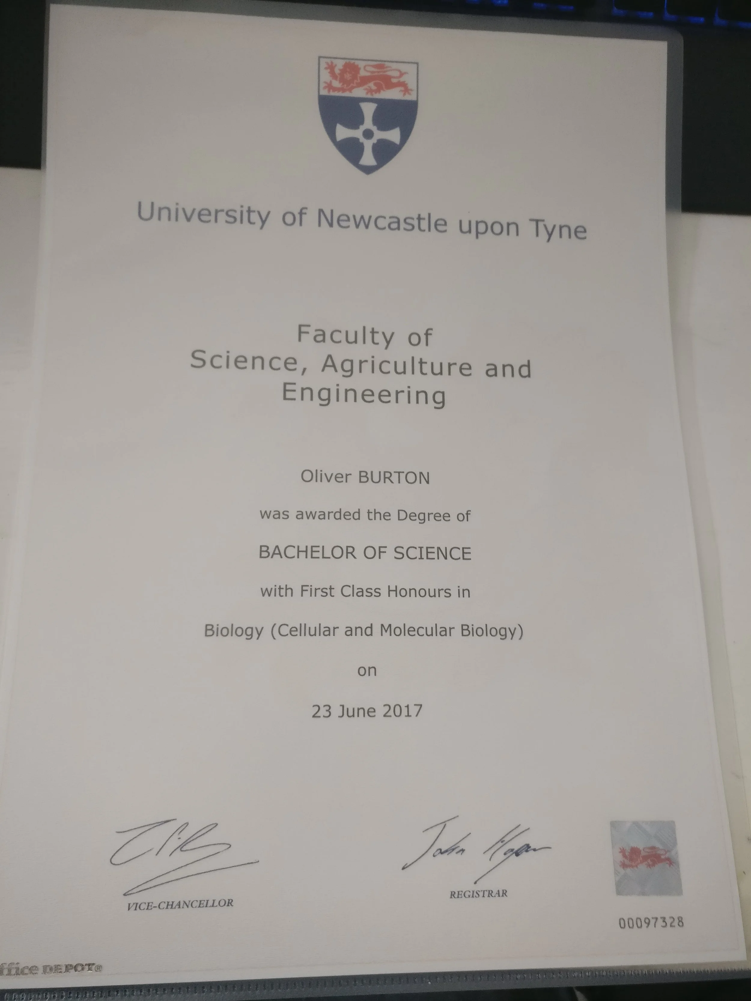 One of the most expensive pieces of paper I'll ever own