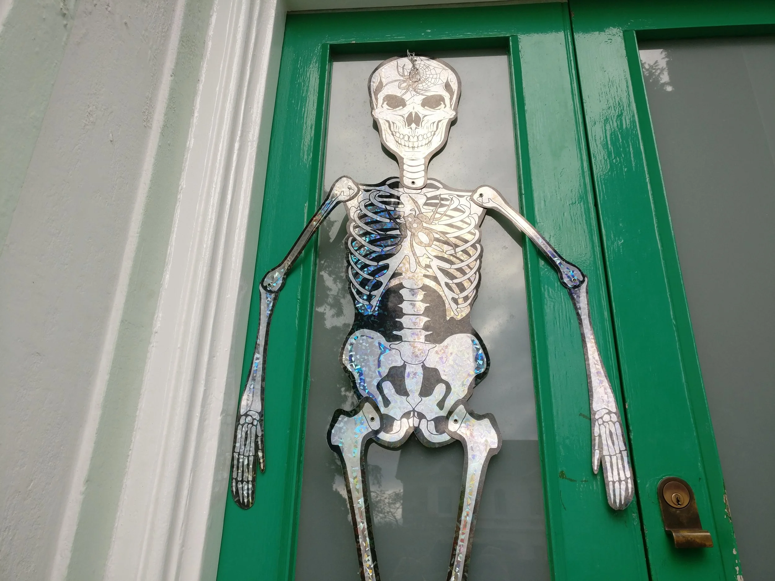 I don't have a thumbnail for today, so enjoy this unused photo of our Halloween decorations