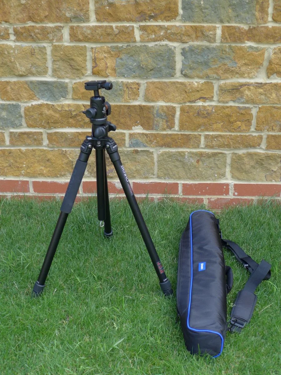 Benro A2970t and its padded carrying bag