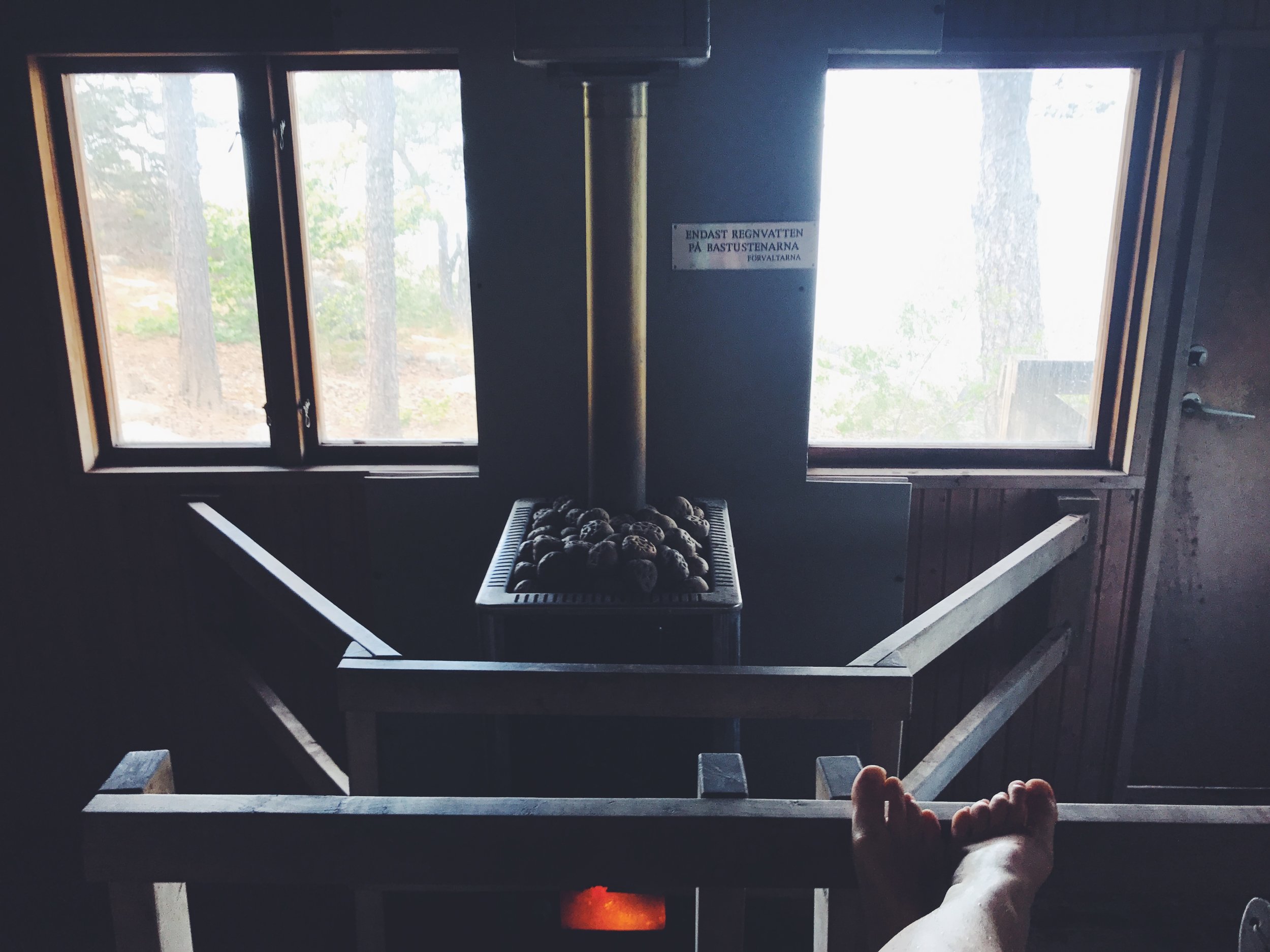 Taking a sauna is a great way to detox.
