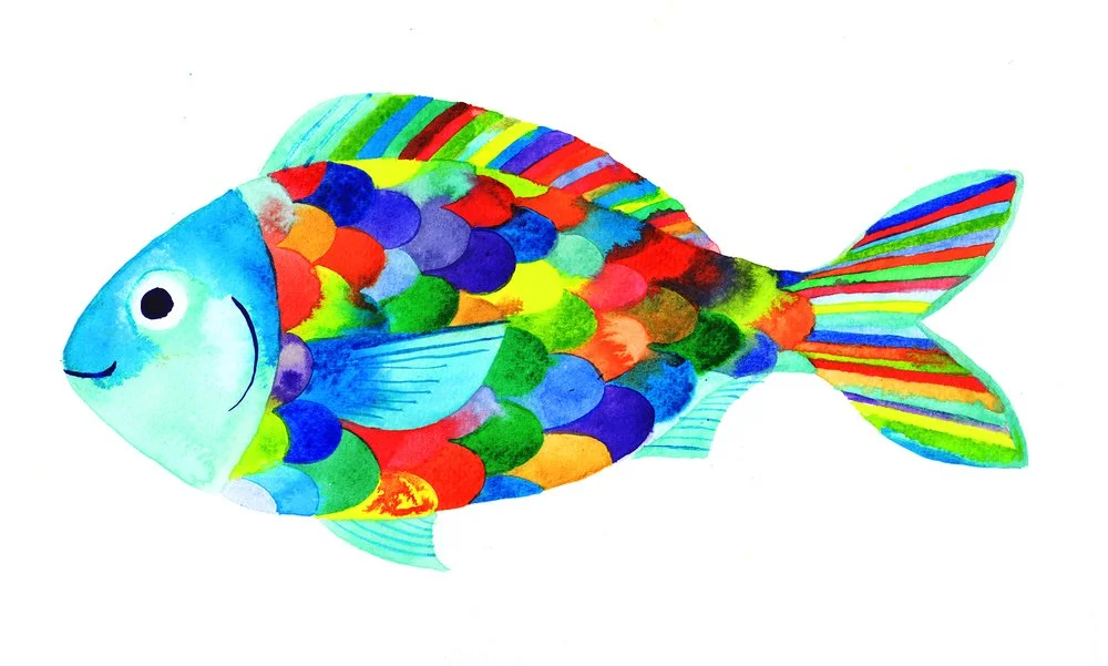 "Cosmic Fish" Watercolour on Paper, 2017. Available as an Archival Print here .