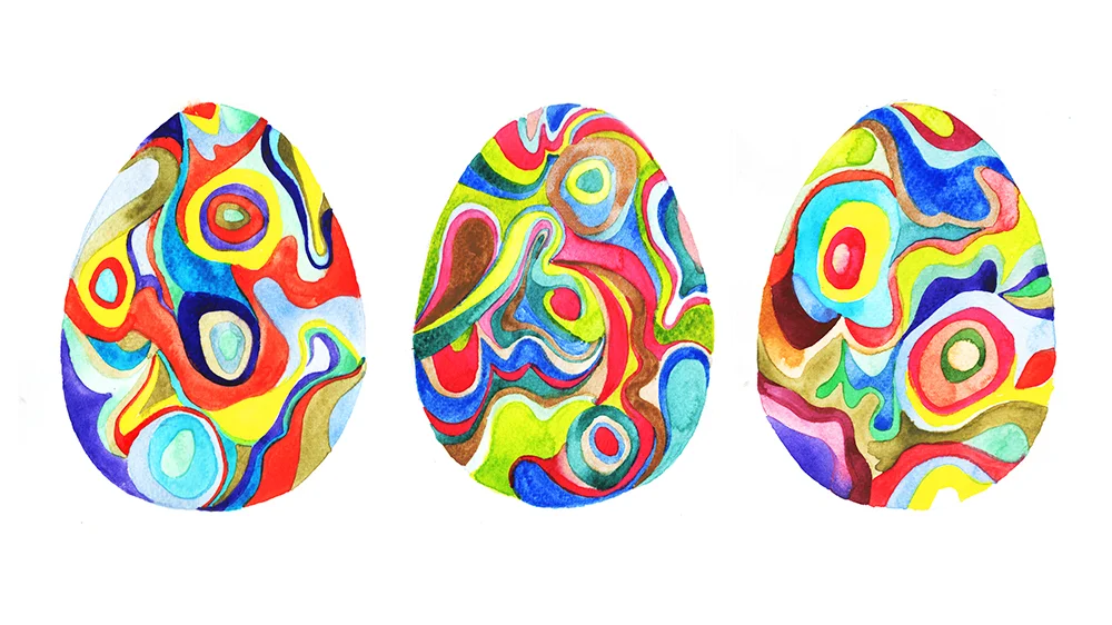 "Marble Eggs" Watercolour on Paper 2018