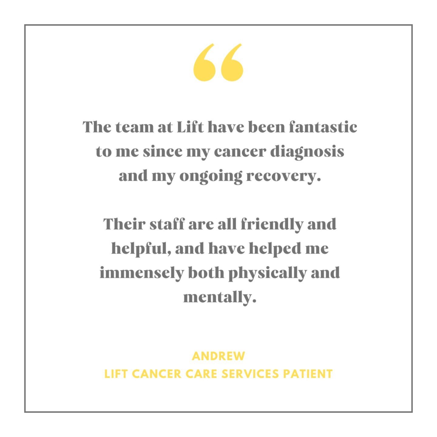 Thank you, Andrew, for sharing your experience with us through your Google review. Patient feedback is invaluable to our team. It is our privilege to care for you and help you achieve the best possible outcome in your cancer journey and beyond.