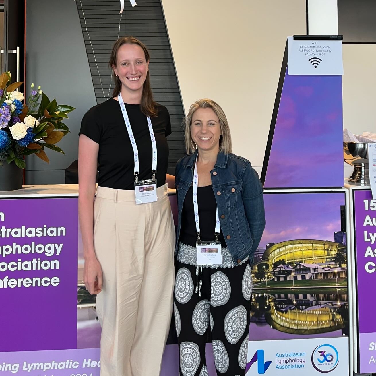 Sarah and Olivia, two of our dedicated Lymphoedema Physiotherapists, attended the 15th Australasian Lymphology Association (ALA) Scientific Conference, which was hosted at the Adelaide Convention Centre from May 1st to 4th. Themed around &lsquo;shapi