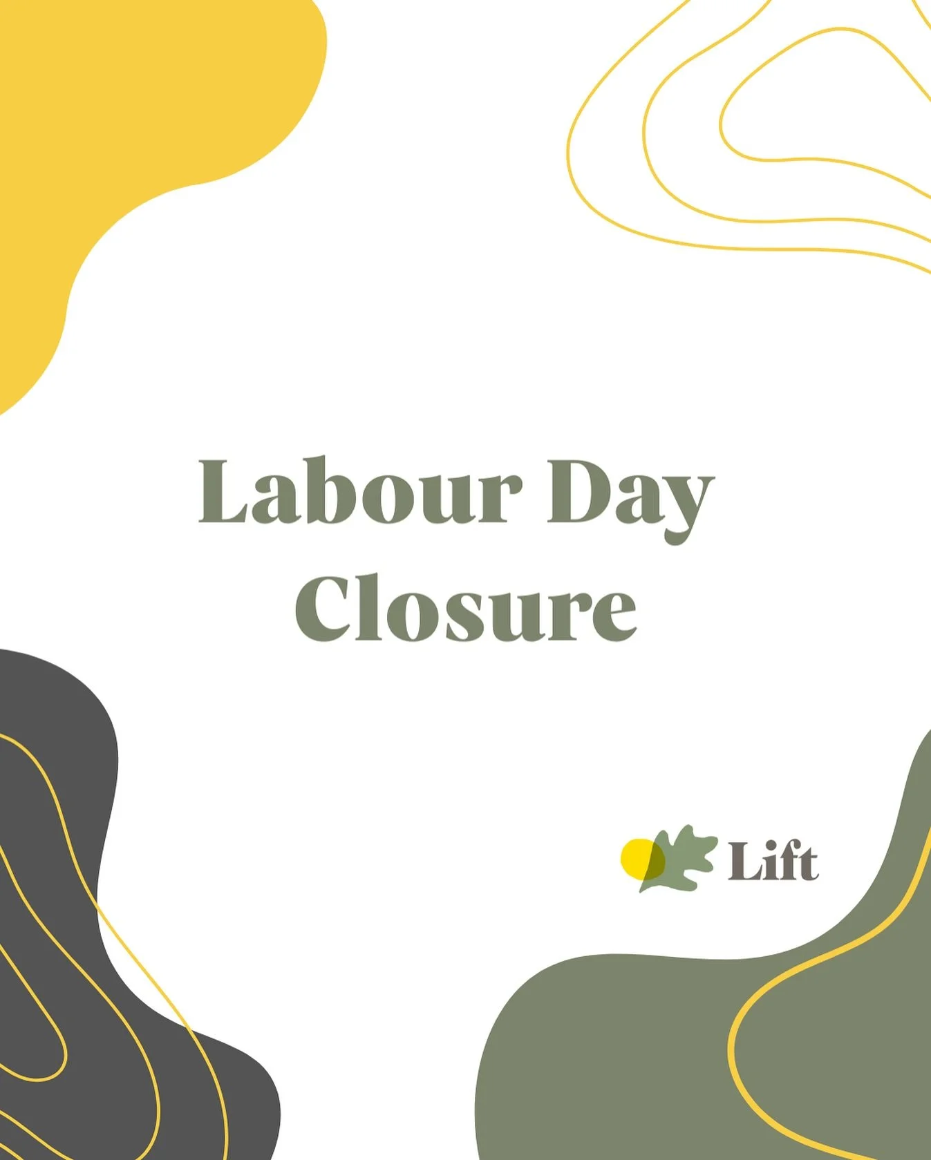 Labour Day Closure Notice

This Labour Day, our team will be taking a well-deserved break to recharge. 

We&rsquo;ll be closed on Monday, 6th October, but back to caring for our patients on Tuesday, 7th October.

Wishing everyone a restful long weeke
