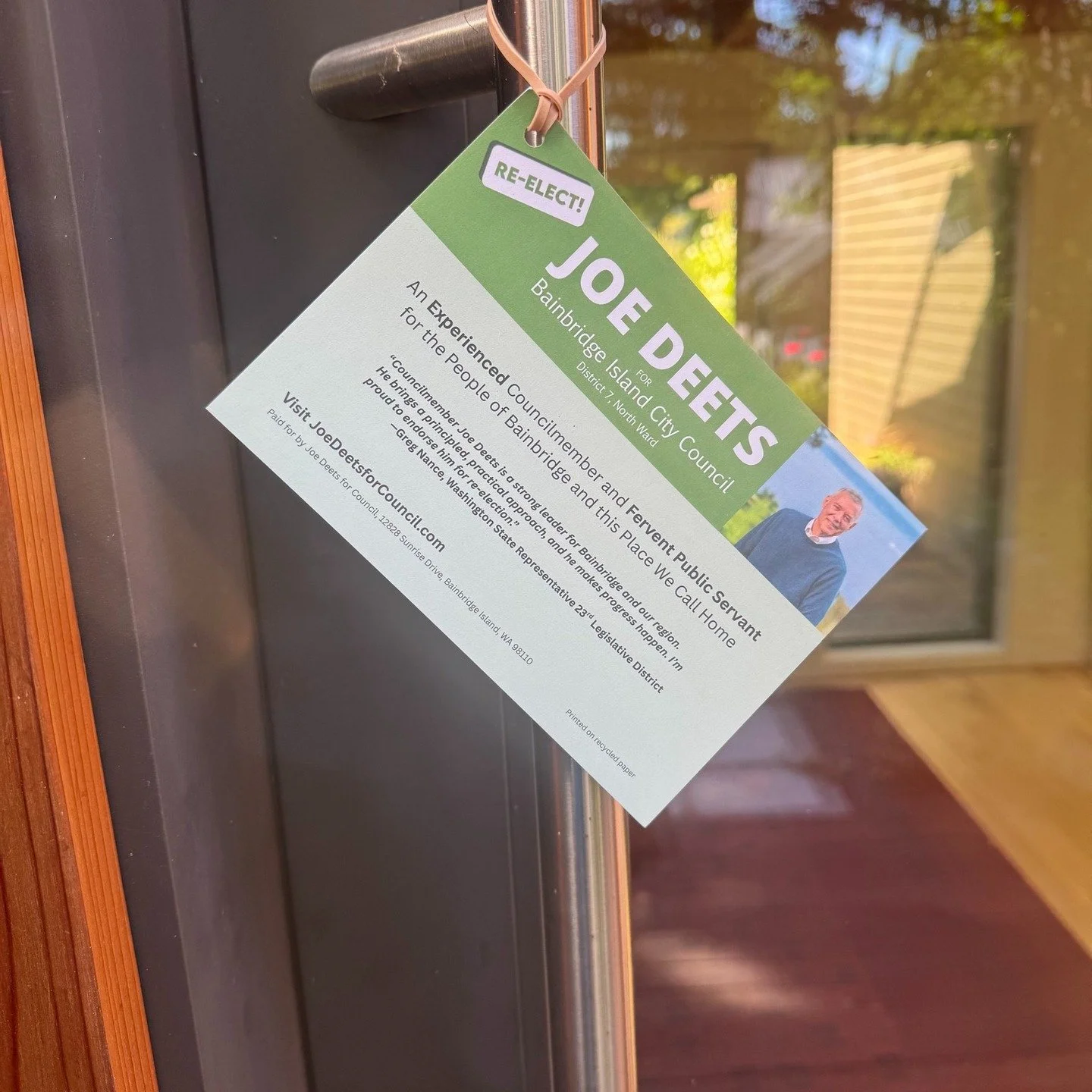 Doorbelling is probably my favorite campaign activity. I love listening to my constituents - fellow community members. What I hear is that Islanders love living here. They totally get climate change and the city&rsquo;s attention to addressing it. Th