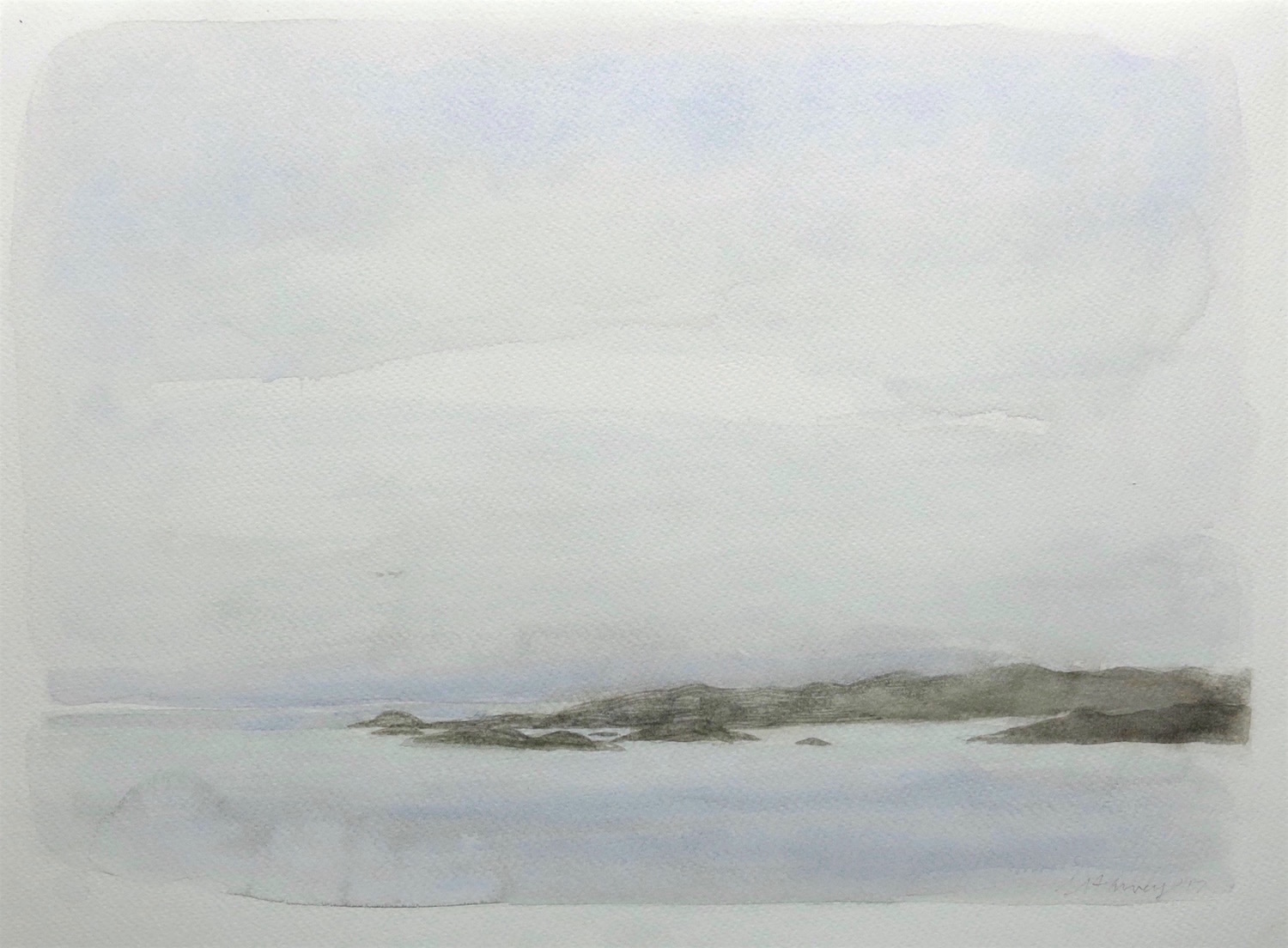 fragile light-the sound-iona watercolour 30x41cm