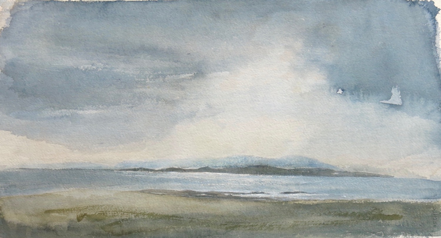 new day, Iona 2 - watercolour on paper 27x49 cm sold