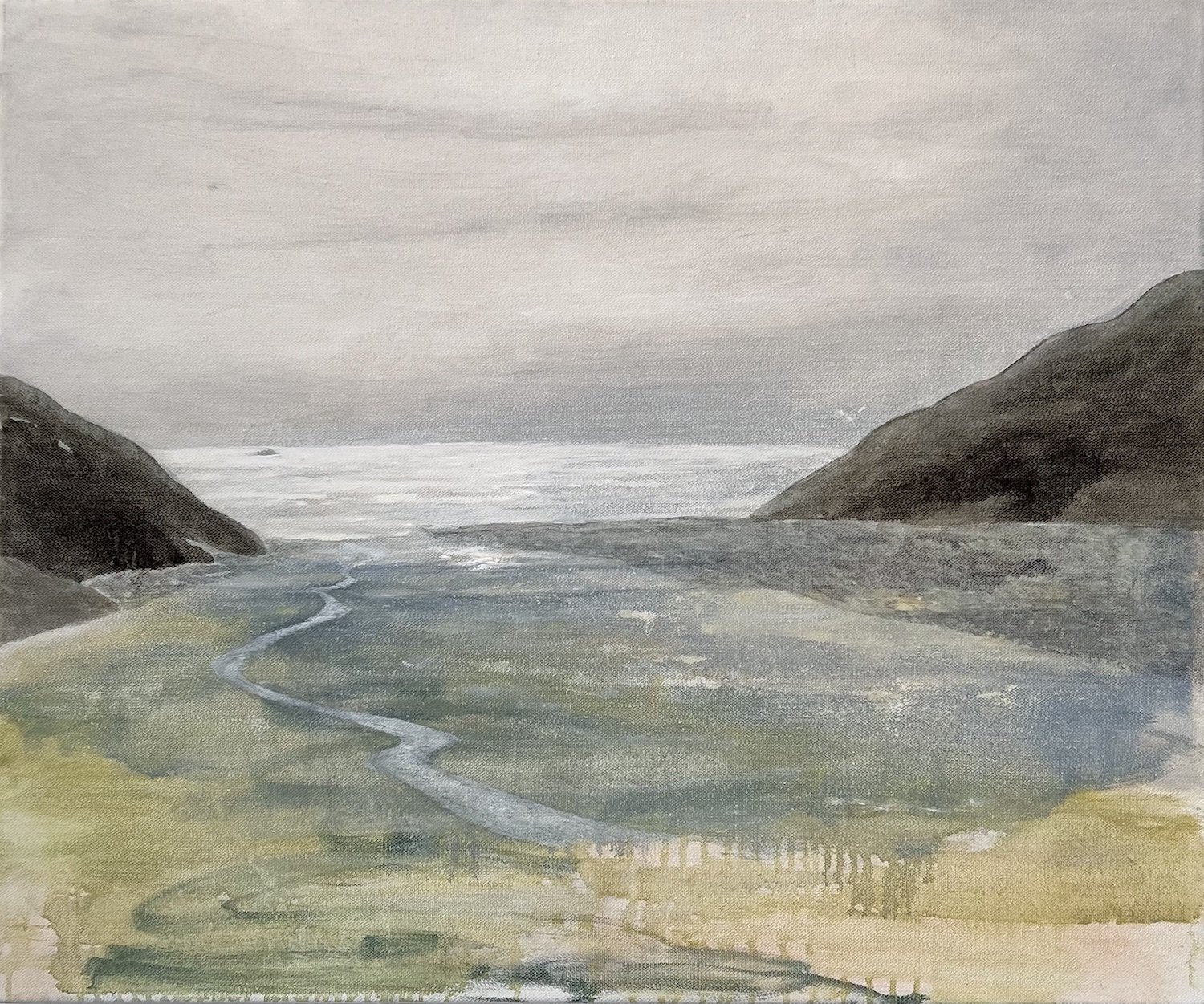 the path to the bay, Iona - oil on canvas 50 x 60 cm