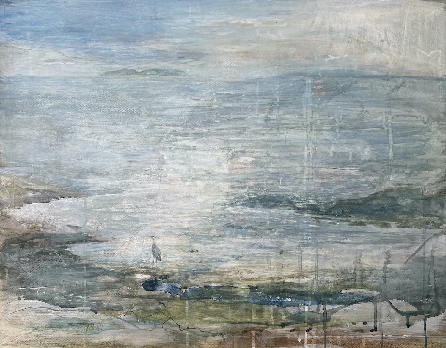 the guest, Iona - egg tempera and watercolour on paper 58 x 74 cm sold