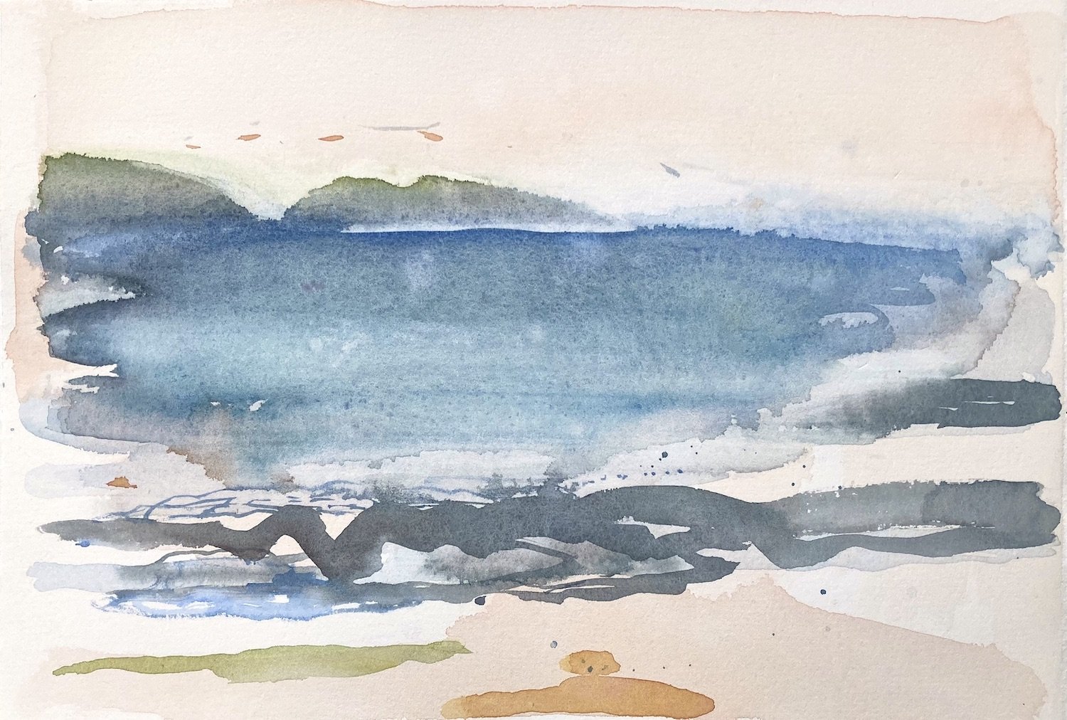 hebridean landscape - watercolour - 25 x 37cm