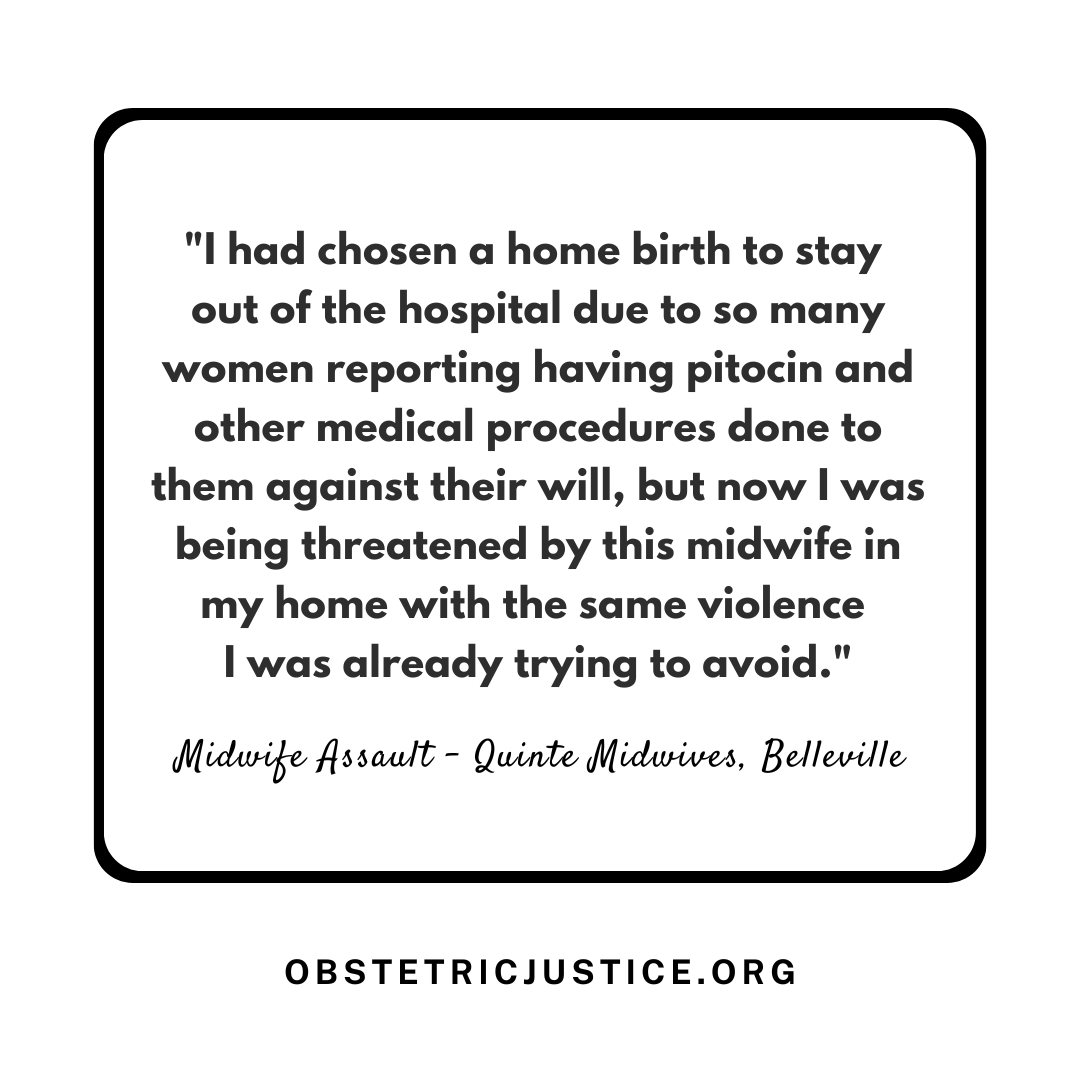 Midwife Assault - Quinte Midwives, Belleville, Ontario