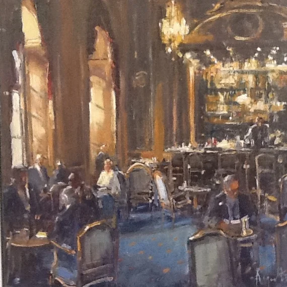 The Cocktail bar Oil on board 16x16