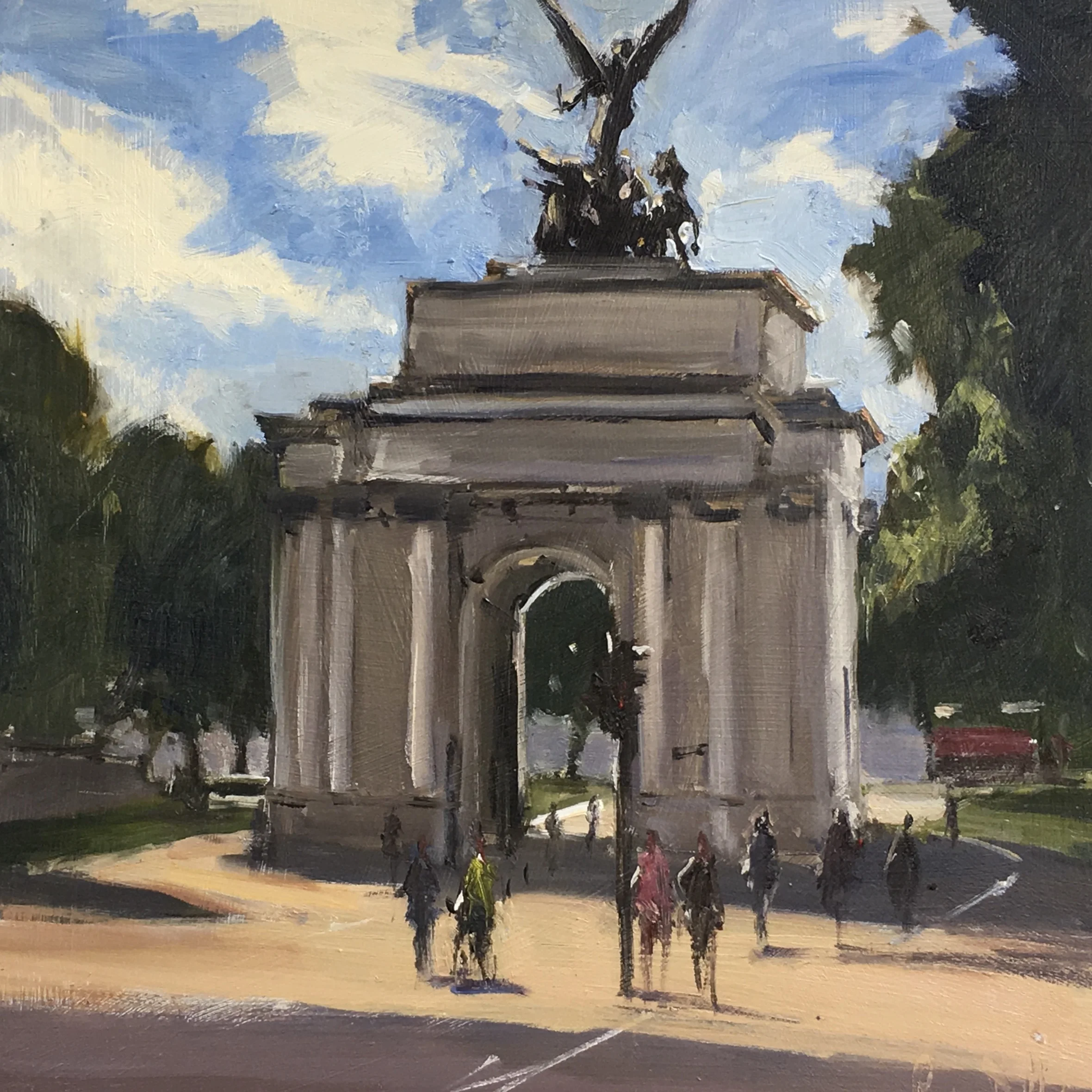Hyde Park Corner 12x12 Oil on board