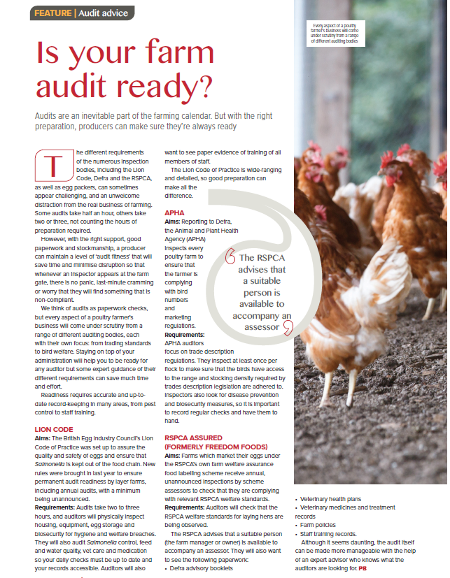 POULTRY BUSINESS article: Is your farm audit ready?