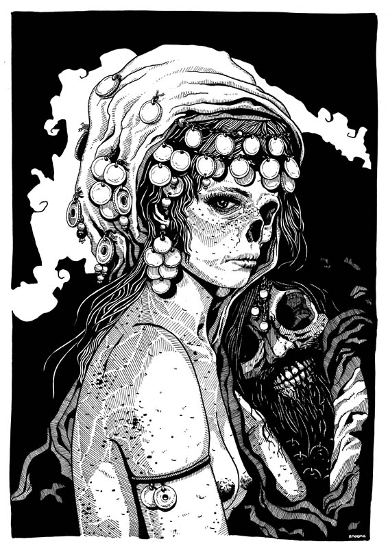 Charon's Wife Ink on paper 2015
