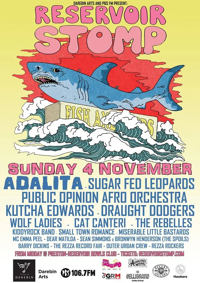 Reservoir Stomp Poster Ink and Digital Colour 2018