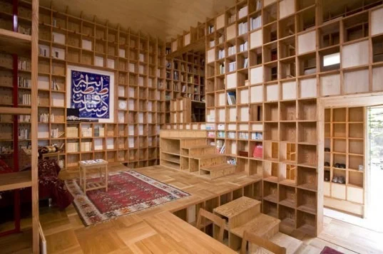 What do you do when you have a large book collection? And we mean a ridiculously large collection. Well, you could live in an entire house lined with bookshelves like this one! Designed by Japan’s Kazuya Morita Architecture Studio in Moriguchi City, the entire interior of the home, which has been dubbed Shelf-Pod, is lined with an extensive latticework of laminated pine board. The designers even created a mosque-like domed roof for the house since the homeowner’s book collection consists primarily of Islamic history texts.