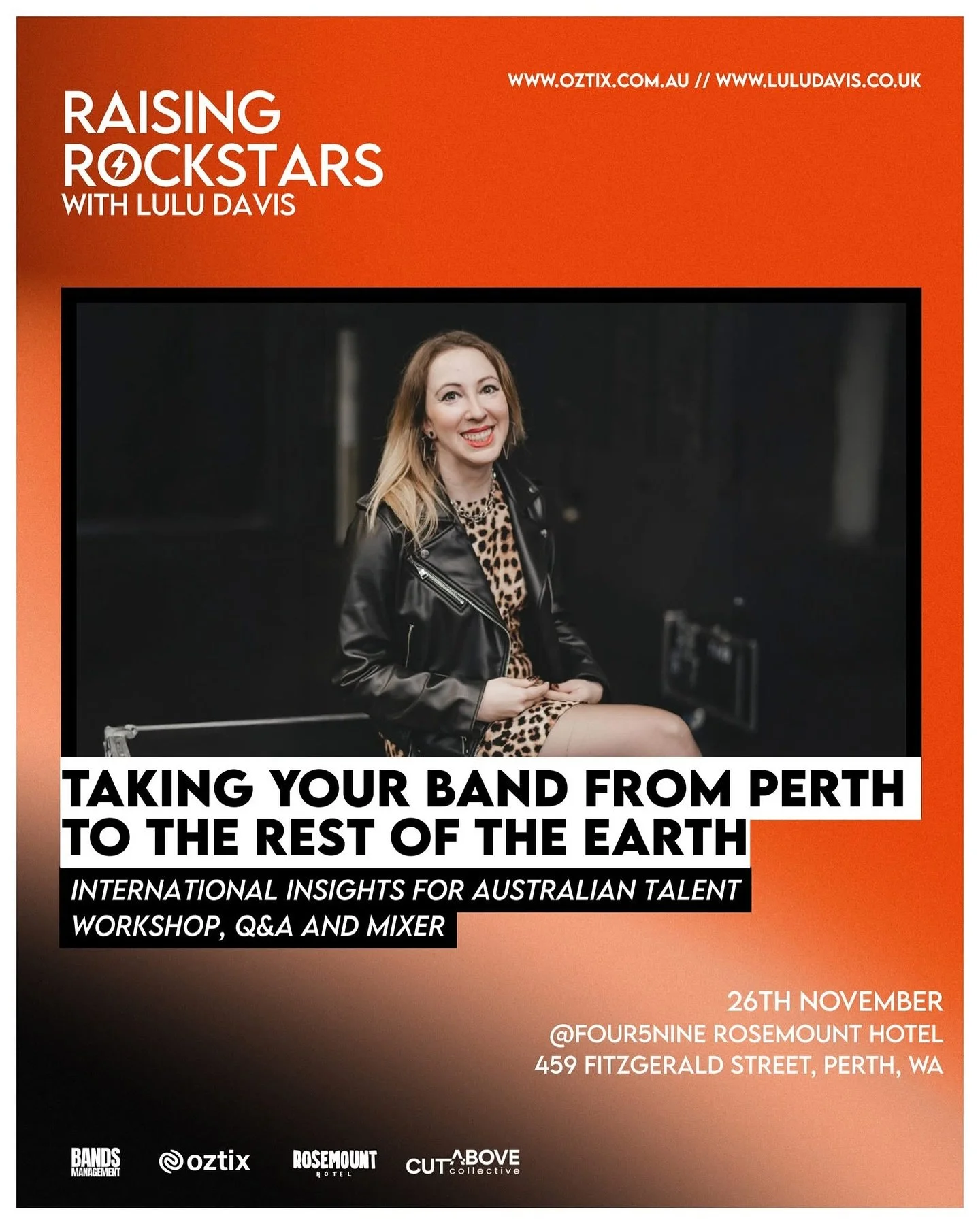 Perth bands and industry folk - you wont wanna miss this. @voyagerau manager/dear friend @motherofbands is doing an exclusive talk at @four5nine_ - get on it now!