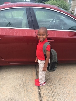 Beaux William on the morning of his first day of Kindergarten.