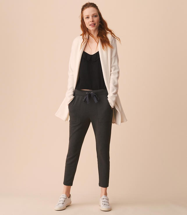 I have absolutely fallen in love with Loft's Lou & Grey brand!!! These Zen Bounce Upstate Sweatpants are a pair that I recently ordered online in Dolphin Grey Heather. They are SOOOO COMFY!