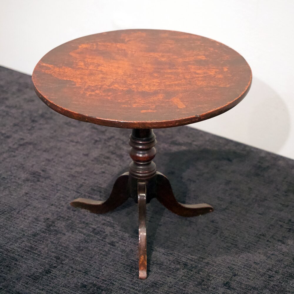 19Th Century Mahogany Tilt-Top Tripod Table, Mini, Salesman Or Example  Sample — Stair'S Incurable Collector